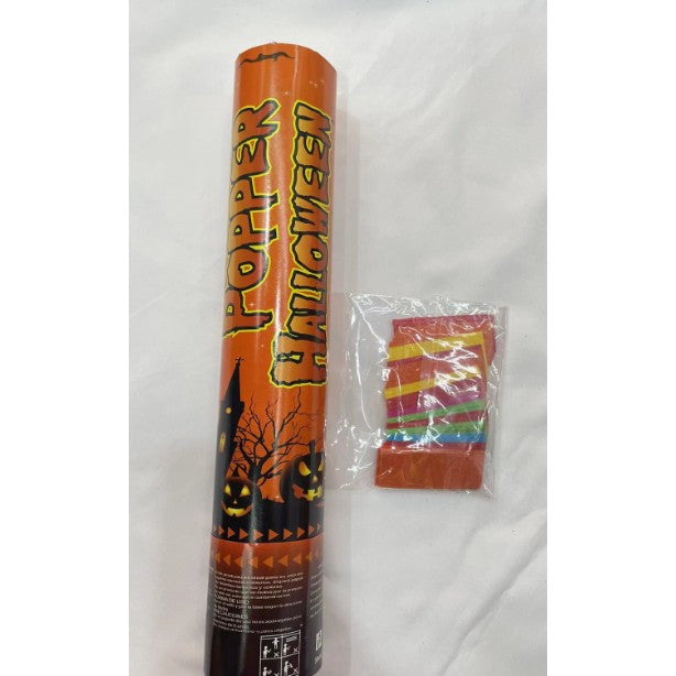 Tun de Confetti Halloween, Actionare prin Rasucire Manuala, Hartie Reciclabila, Multicolor, 30 cm