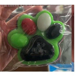 Jucarie Antistres Squishy Labuta de Pisica, Revenire Lenta, Textura Pufoasa, Material TPR, 8.5 x 7.5 cm, Verde Negru