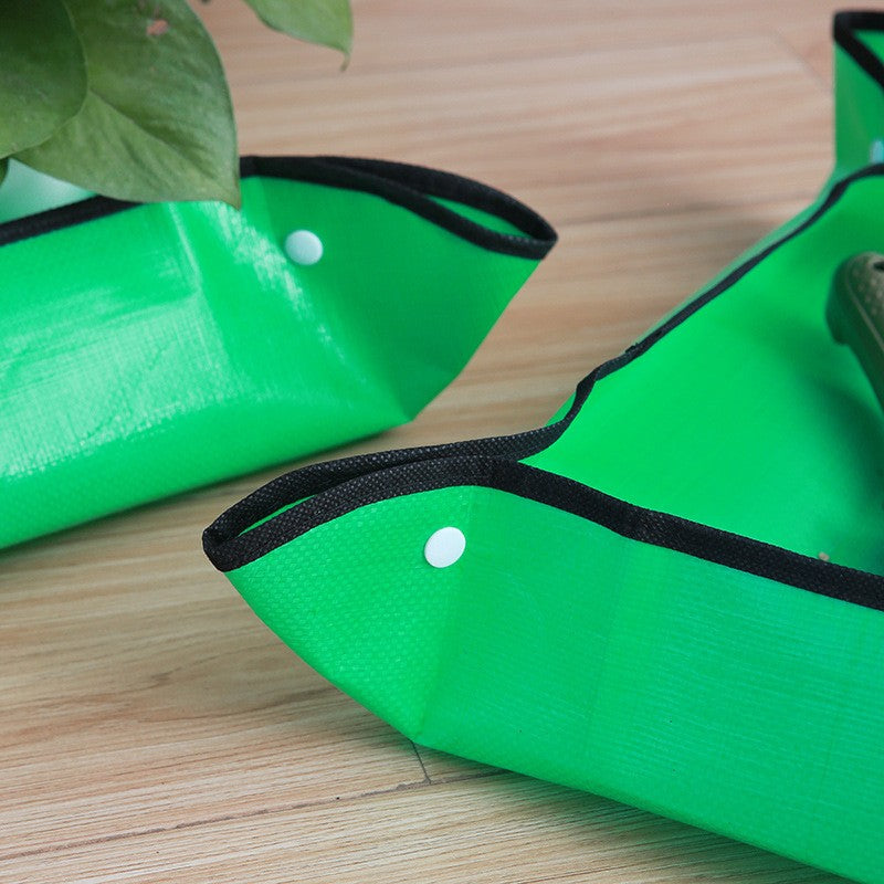 Covoras pentru Gradinarit, Covor Impermeabil pentru Transplantat Plante si Schimbarea Solului, Pliabil cu Capse, PVC, 50x50 cm, Verde