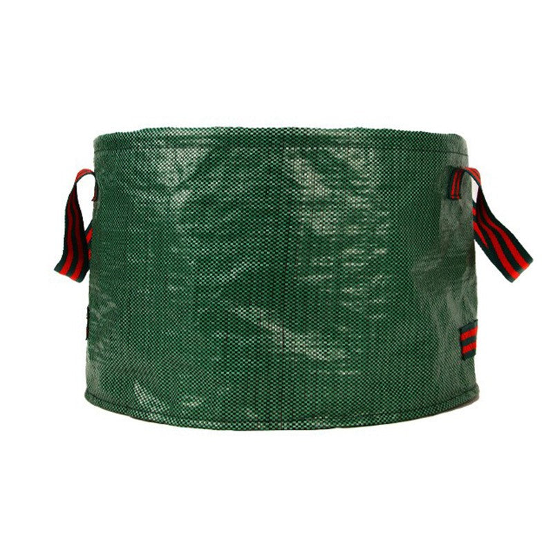 Sac de Colectare Frunze și Resturi Vegetale, Coș pentru Grădină cu 3 Mânere, Polipropilenă Rezistentă și Pliabilă, 50 l, 45 x 32 cm, Verde