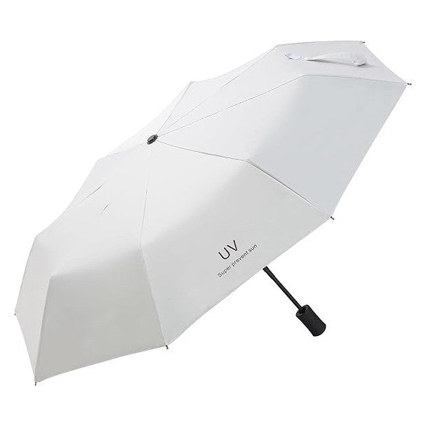 Umbrela Pliabila Unisex, Protectie UV si Rezistenta la Vant, Structura Otel si Vinil, 96 x 67 cm, Bej Deschis