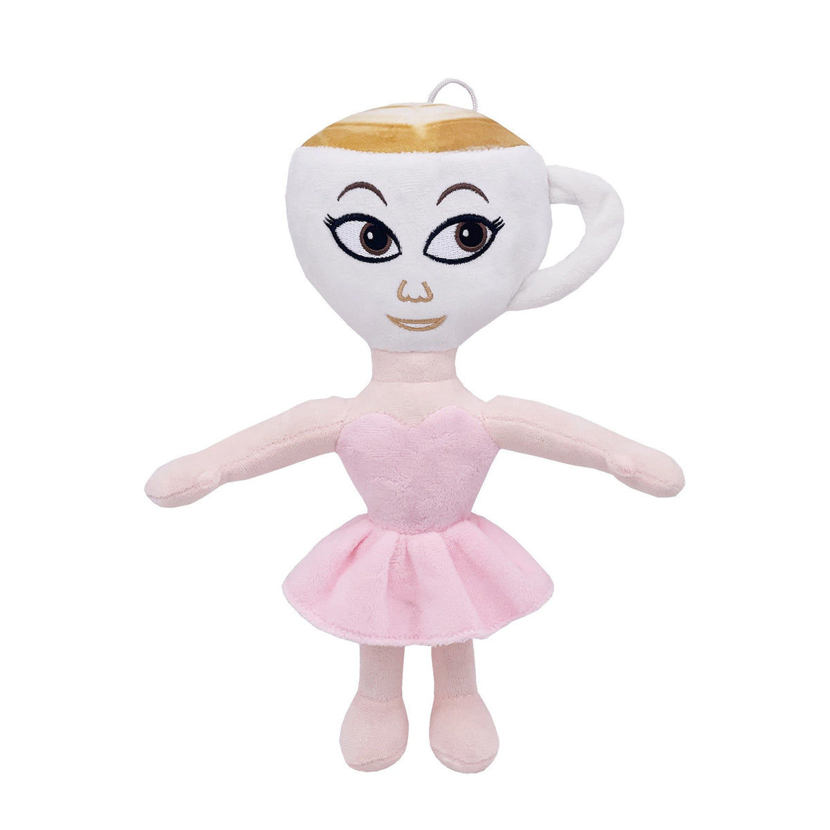 Italian Brainrot Jucărie De Plus Ballerina Cappuccina, Cu Agățătoare, Plus Moale, 30 x 20 cm, Roz