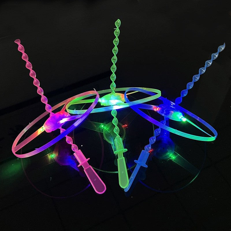 Jucarie Disc Zburator cu Lumini LED, Lansator Manual Tip Libelula, Plastic ABS Rezistent, 20 x 30 cm, 14 Ani+, Albastru