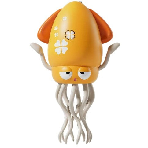 Jucarie Interactiva Caracatita Dansatoare, 3 Moduri de Joc cu Evitare Obstacole, Lumini si Muzica, Plastic ABS cu Incarcare USB, Include Undita, Galben, +3 Ani