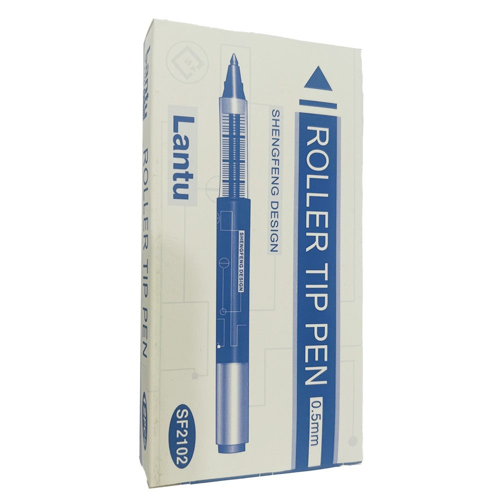 Set Pixuri Profesionale cu Bila, Cerneala pe Baza de Apa, Varf Subtire 0.5 mm, Design Ergonomic, Pentru Scoala si Birou, 12 Bucati, Albastru
