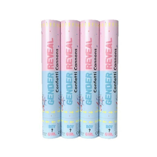 Tun Confetti Gender Reveal pentru Dezvăluire Gen Bebelus, Mecanism cu Răsucire, Material Hârtie și Folie, 40 cm, Roz