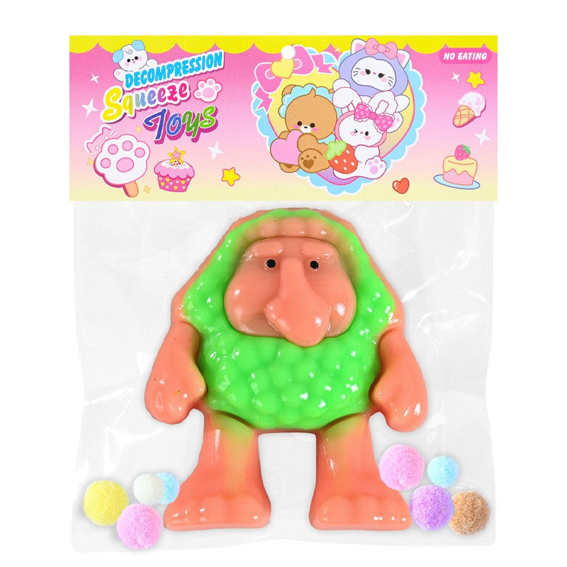 Jucarie Antistres Squishy, Model Brr Brr Patapim cu Revenire Lenta, Material Elastic TPR Moale, 12 x 11 x 3 cm, Multicolor