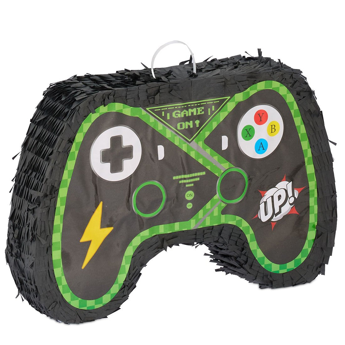 Pinata Petrecere Model Controller Gamepad, Design Gaming Video, Carton si Hartie Creponata, 42 x 28 x 8 cm, Negru