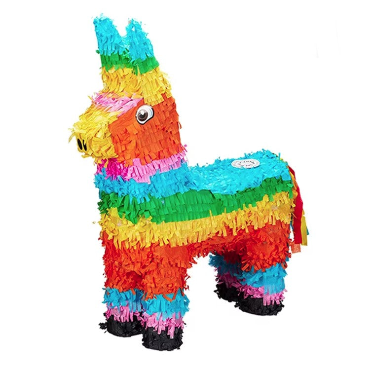 Pinata Pentru Copii, Model Magarus Colorat, Accesorii Petrecere, Carton Si Hartie Creponata, 50 x 35 x 10 cm, Multicolor