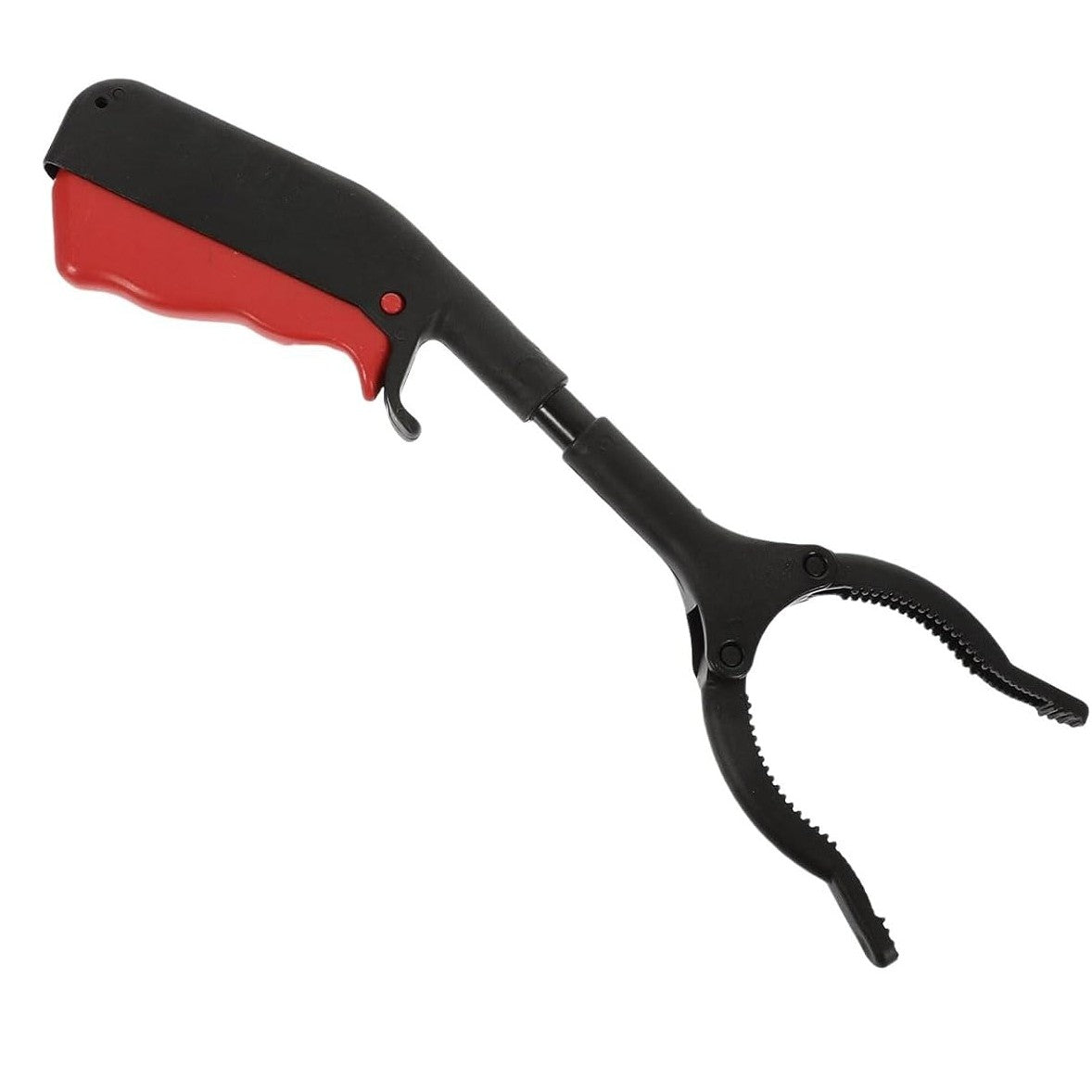 Cleste pentru Colectarea Deseurilor, Maner Antialunecare si Tija Fixa, Metal si Plastic, 30 cm, Negru/Rosu