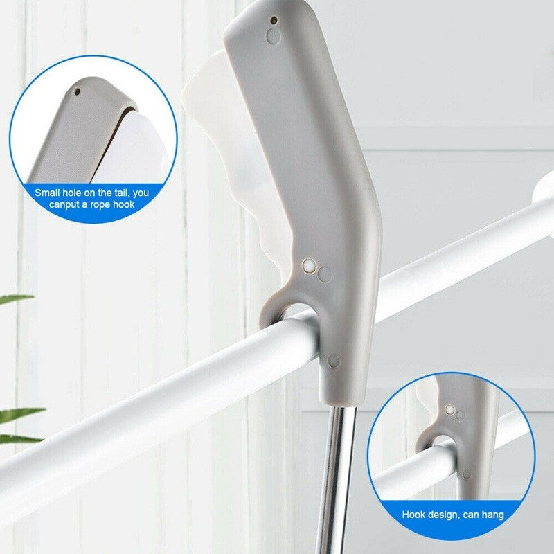 Cleste pentru Colectarea Deseurilor, Dispozitiv Ridicare Gunoaie cu Maner Antialunecare, Metal si Plastic, 77.5 cm, Gri