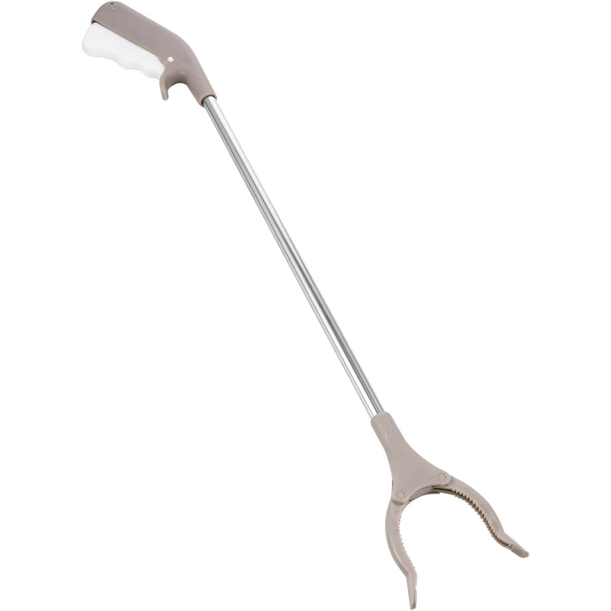 Cleste pentru Colectarea Deseurilor, Dispozitiv Ridicare Gunoi cu Maner Ergonomic, Tijă Fixa 17 mm, Metal si Plastic, 96.5 cm, Gri