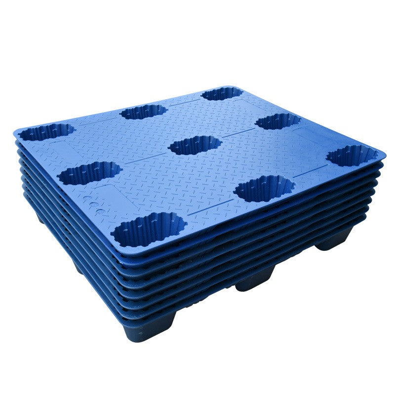 Palet Plastic Turnat Prin Suflare, 9 Picioare Pentru Stivuitor, Depozit Si Logistica, Rezistent, Negru, 1200 x 1000 mm