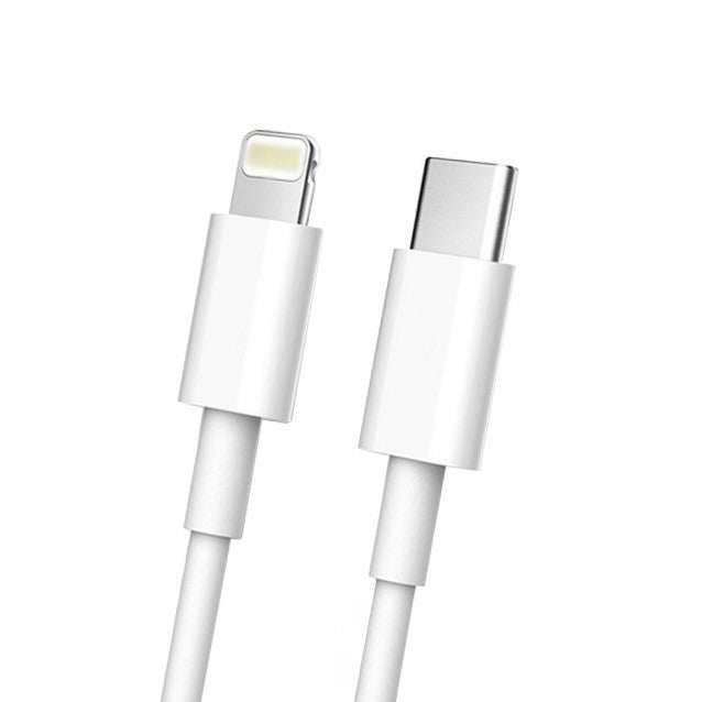 Cablu Date si Incarcare Rapida, Power Delivery 27W, Compatibil iPhone, USB Type-C la Lightning, Transfer Date, 1 m, Alb