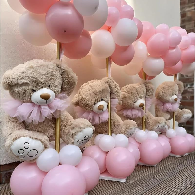 Set 12 Baloane Party, Baloane Colorate pentru Decor Petreceri, Umflare Aer sau Heliu, Latex Standard, 13 cm, Roz Deschis