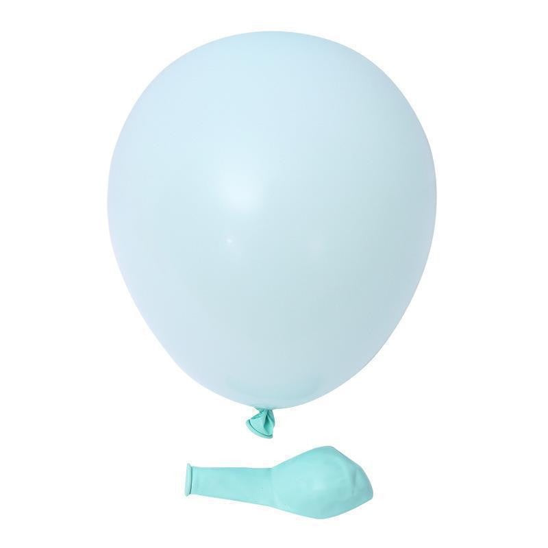 Set 12 Baloane din Latex Macaroon pentru Petreceri, Compatibile cu Aer sau Heliu, Finisaj Mat, 30 cm, Albastru