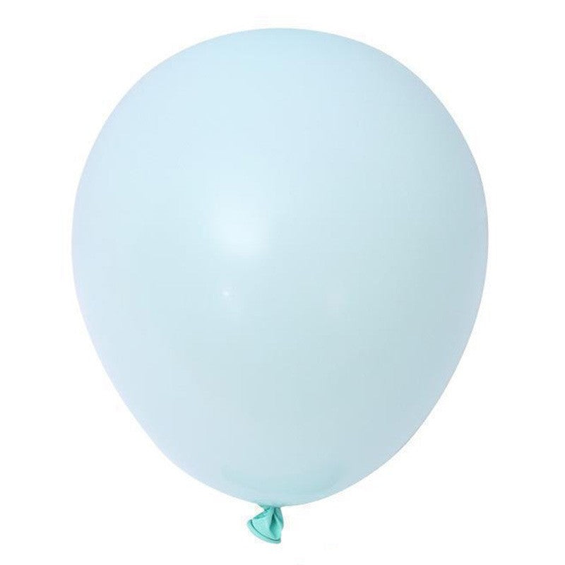 Set 12 Baloane din Latex Macaroon pentru Petreceri, Compatibile cu Aer sau Heliu, Finisaj Mat, 30 cm, Albastru