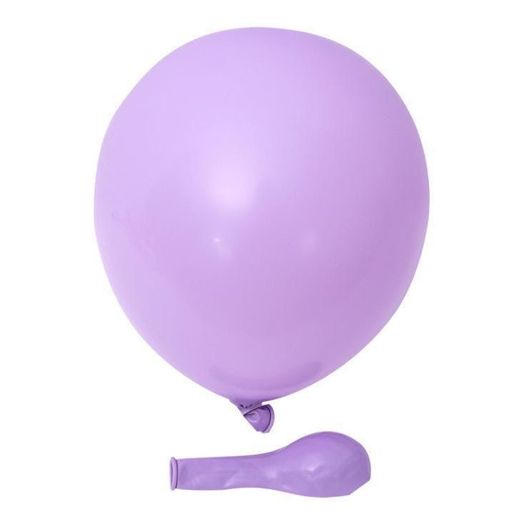 Set 12 Baloane din Latex Macaroon, Accesorii Decor Petrecere, Compatibile Aer sau Heliu, Material Moale Mat, 30 cm, Mov