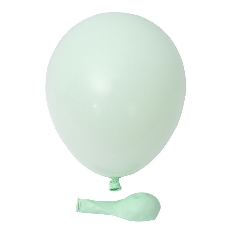 Set 12 Baloane din Latex Macaroon, Accesorii Decor Petreceri, Compatibile Aer sau Heliu, Finisaj Mat Pastel, 30 cm, Verde
