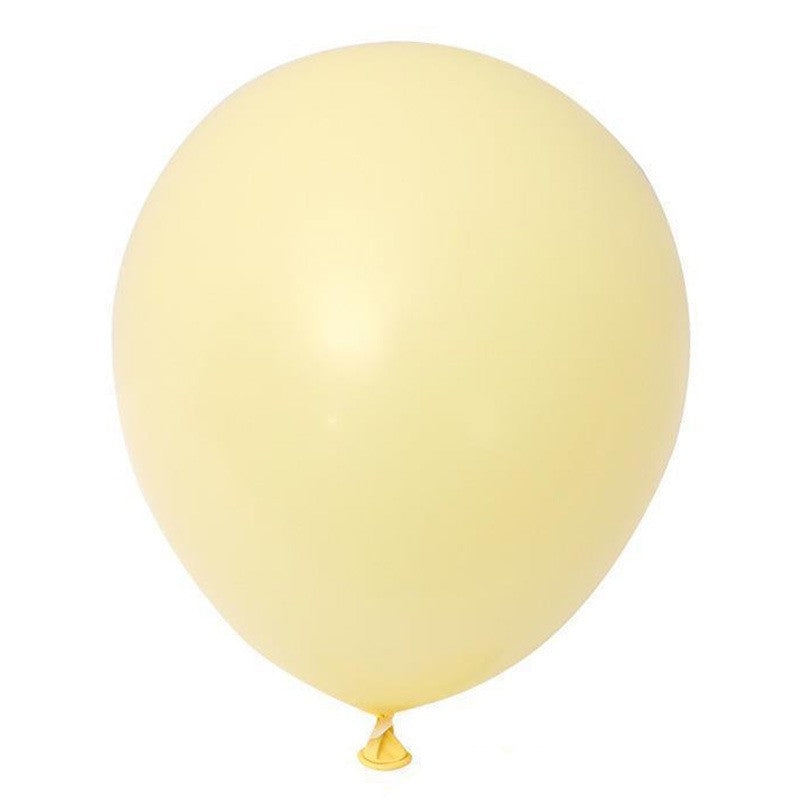 Set 12 Baloane Party, Latex Macaroon Rezistent, Potrivite Aer sau Heliu, Galben, 30 cm