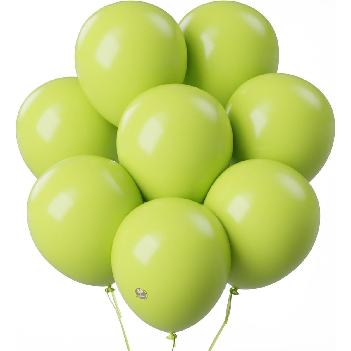 Set 12 Baloane din Latex Standard pentru Decoratiuni Petreceri, Umflare Aer sau Heliu, Verde Lime, 13 cm