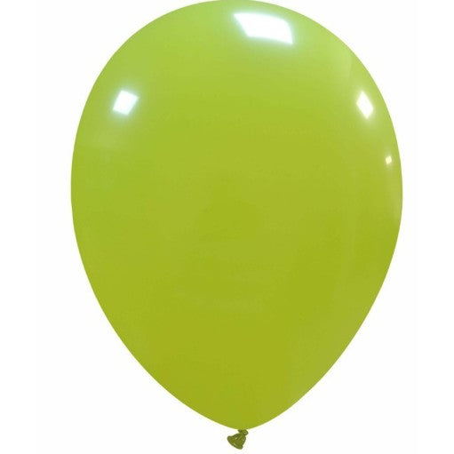 Set 12 Baloane din Latex Standard pentru Petreceri, Compatibile cu Aer sau Heliu, 25 cm, Verde Lime