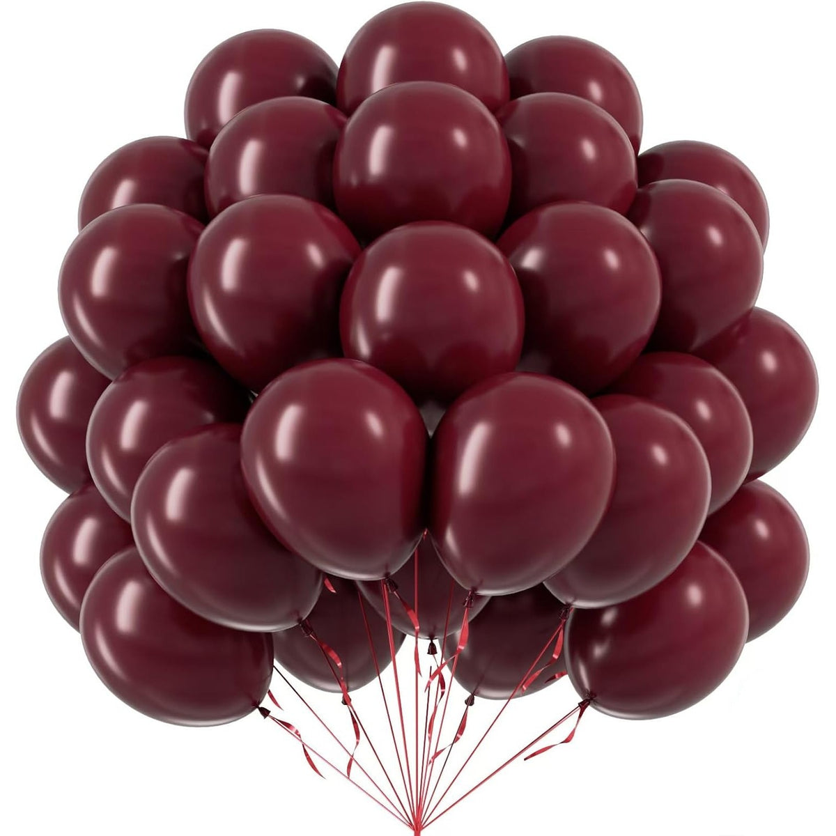 Set 12 Baloane Latex Standard, Decoratiuni Petreceri Aniversare, Compatibile Aer Sau Heliu, 25 cm, Grena
