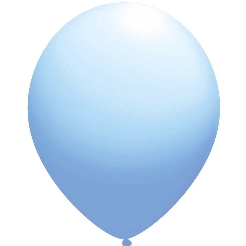 Set 12 Baloane Party, Latex Standard pentru Aer sau Heliu, Decoratiuni Evenimente, 25 cm, Albastru Deschis
