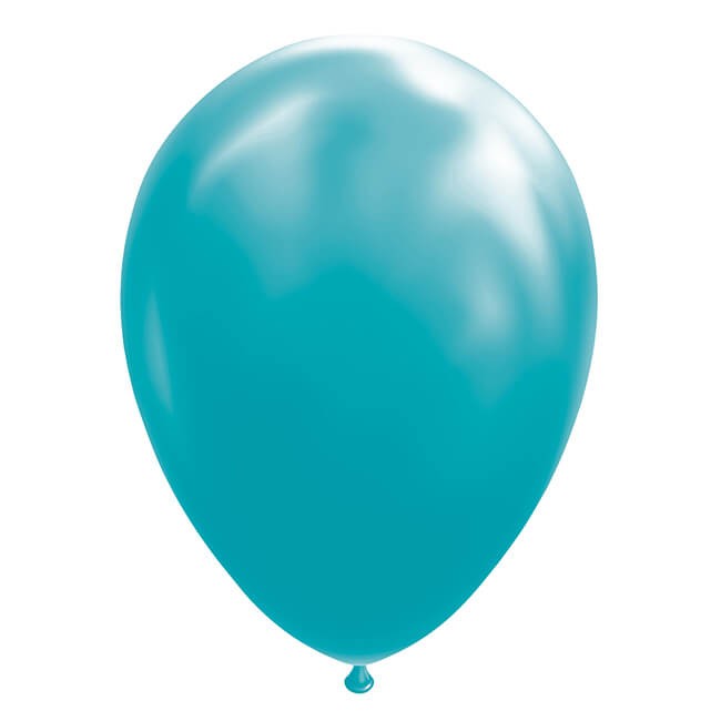 Set 12 Baloane Petrecere, Compatibile Aer sau Heliu, Latex Standard, Turcoaz, 25 cm