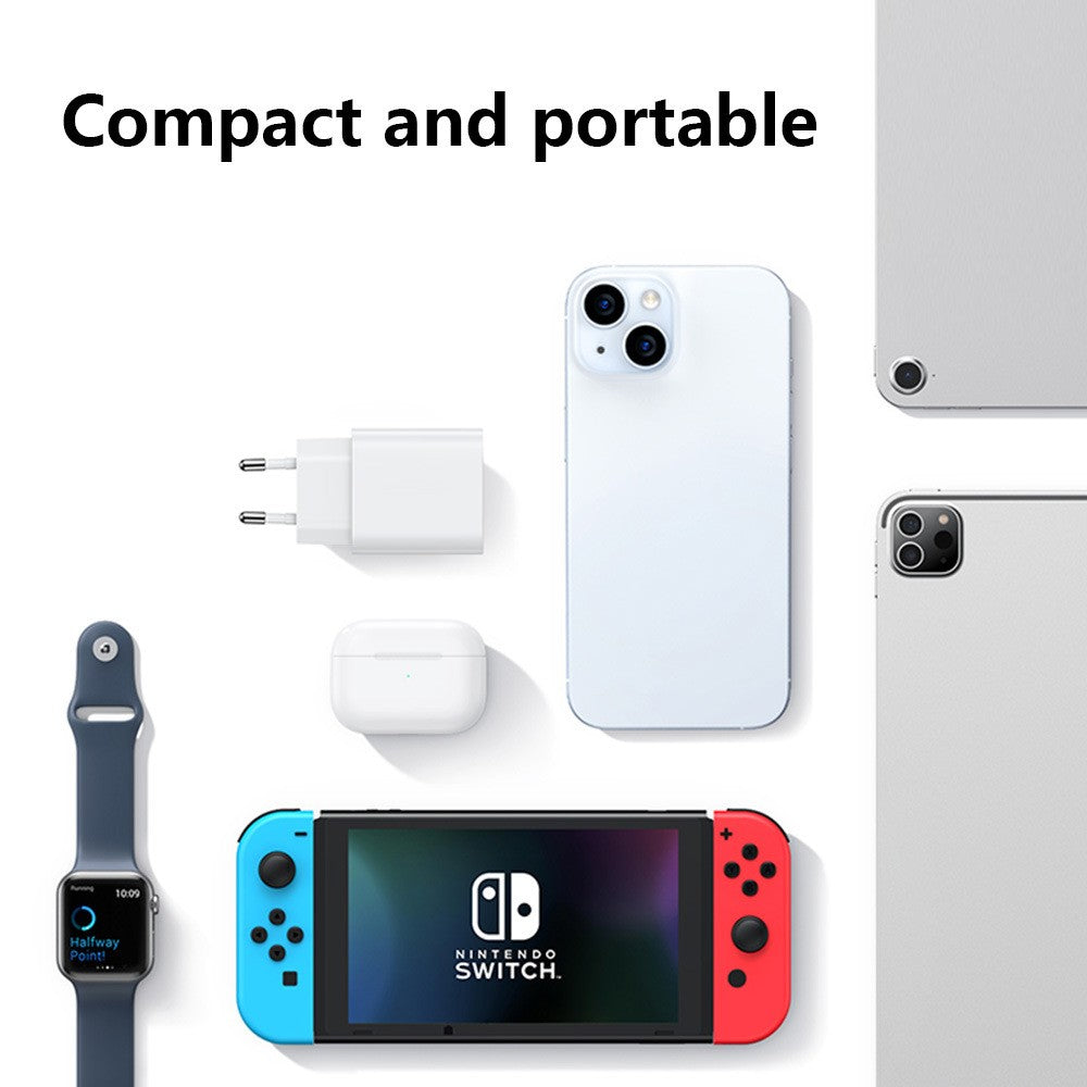 Incarcator Retea Fast Charge, Adaptor Priza Power Delivery 20W, Protectie Suprasarcina, Compatibil iPhone 8-14, USB-C, Alb