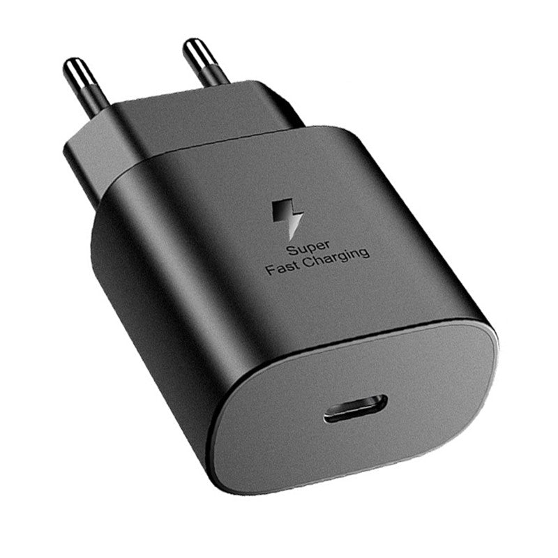 Incarcator Retea Super Fast Charge, Adaptor Universal Port USB-C, Tehnologie Power Delivery 25W, Plastic ABS, Negru