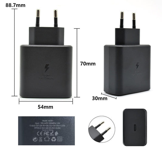 Incarcator Retea Super Fast Charge, Adaptor Universal Port USB-C, Power Delivery 45W, Protectie Supraincarcare, Compact, Negru