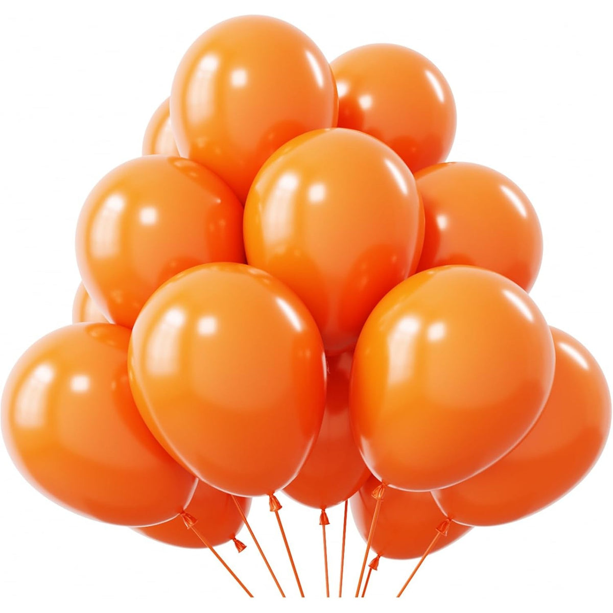 Set 12 Baloane Party, Pentru Decoratiuni Evenimente, Compatibile Aer Sau Heliu, Latex Rezistent, 30 cm, Portocaliu