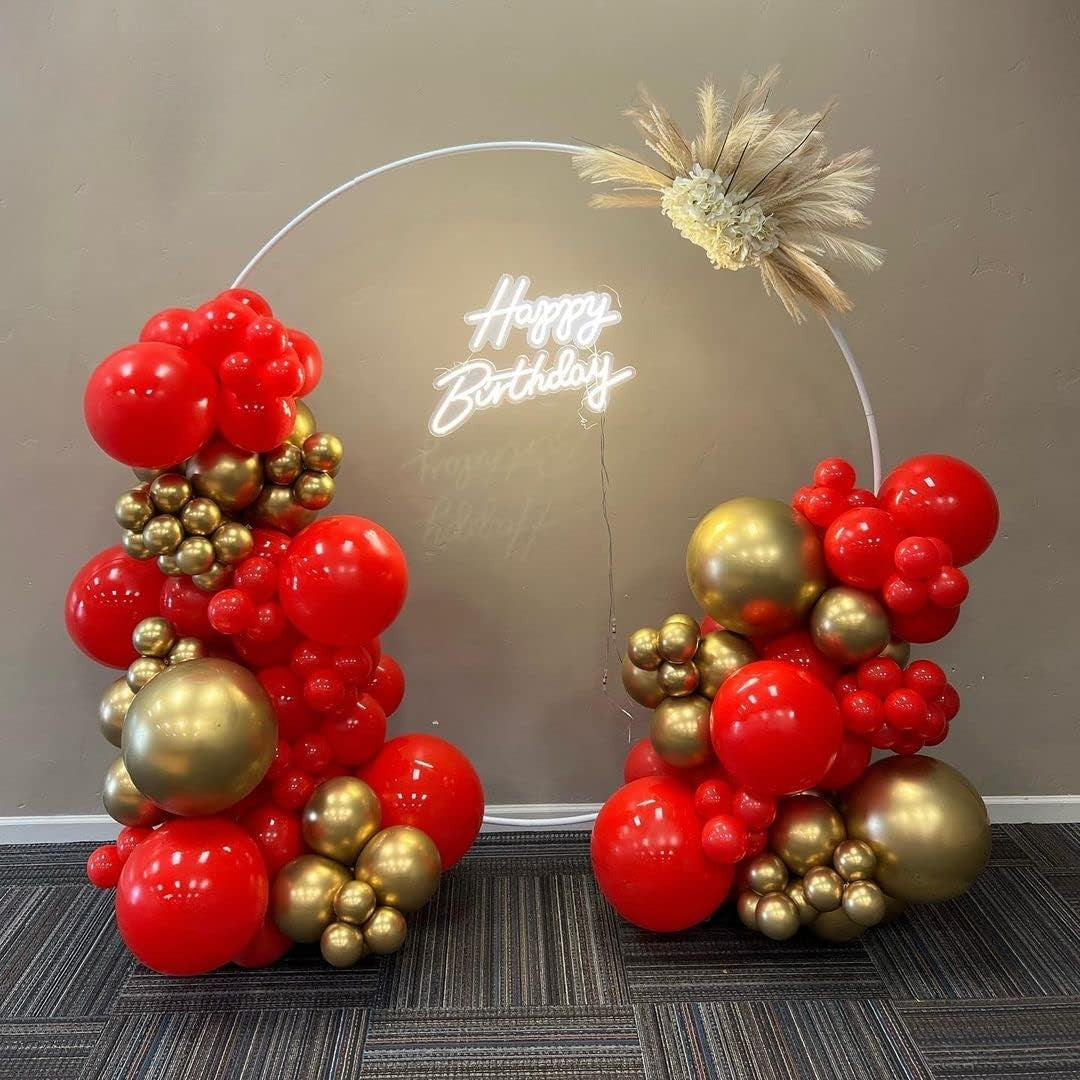 Set 12 Baloane din Latex Standard, Compatibile cu Aer sau Heliu, Decoratiuni Petreceri si Evenimente, 30 cm, Rosu