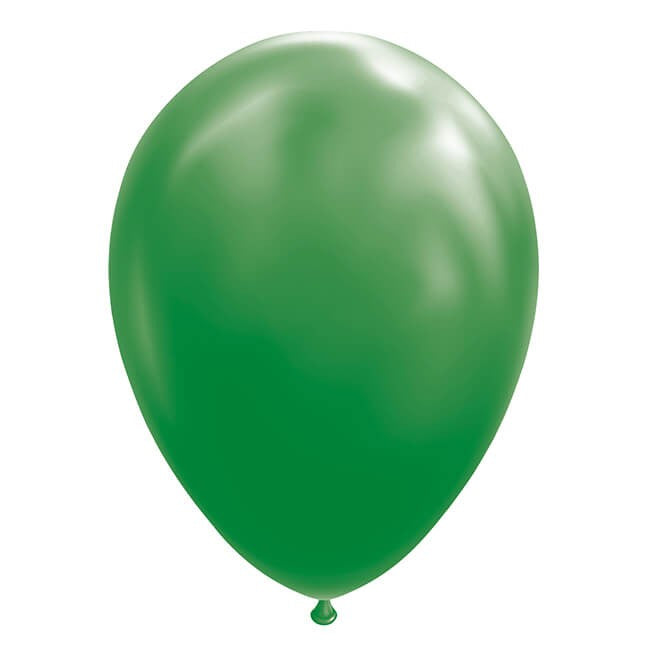 Set 12 Baloane Party, Latex Standard, Compatibile Aer sau Heliu, 30 cm, Verde Inchis