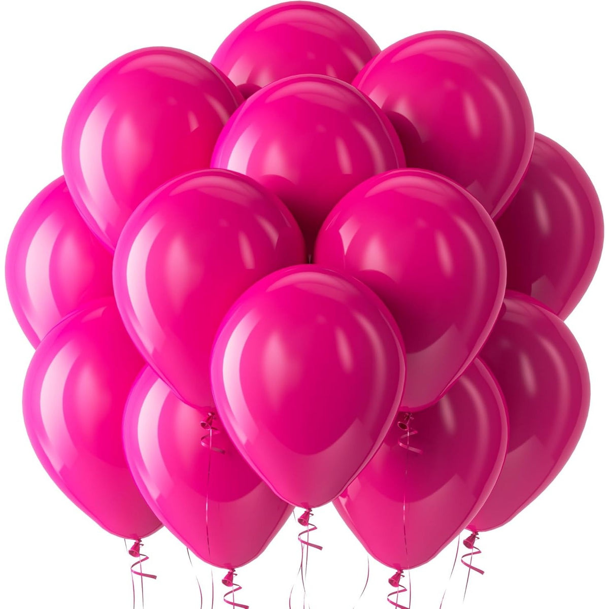 Set 12 Baloane Petrecere, Latex Standard, Compatibile Aer sau Heliu, 25 cm, Roz Zmeura