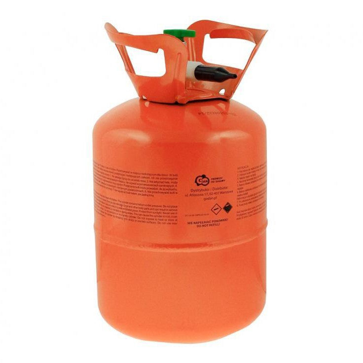 Butelie Heliu de Unica Folosinta, Capacitate 30 Baloane Latex si Folie, Gaz Heliu pentru Petreceri, 0.20 m3, 24 x 24 x 42 cm, Rosu