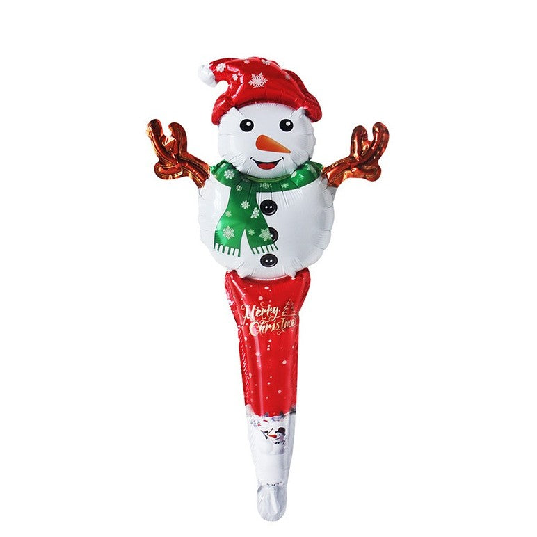 Balon Figurina Om De Zapada, Decoratiune Tematica Craciun, Material Folie Aluminiu, 29.5x61.5 cm, Multicolor