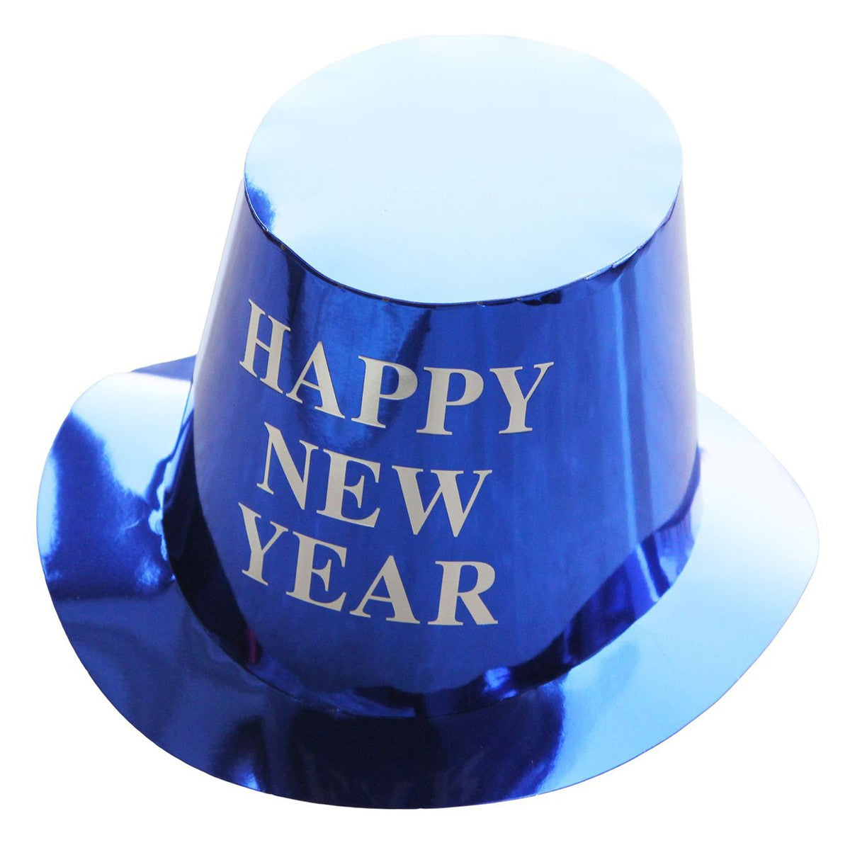 Palarie Festiva Revelion, Happy New Year, Design Sclipitor cu Finisaj Lucios, Hartie Rezistenta, 29 x 25 x 15.5 cm, Albastru