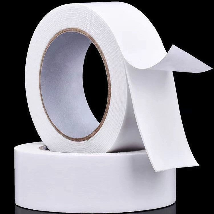 Banda Dubla Adeziva Cu Burete, Banda Fixare Puternica Pentru Cadouri Si Ambalaje, Spuma Adeziva Decoratiuni DIY, 3 m x 2.5 cm, Alb