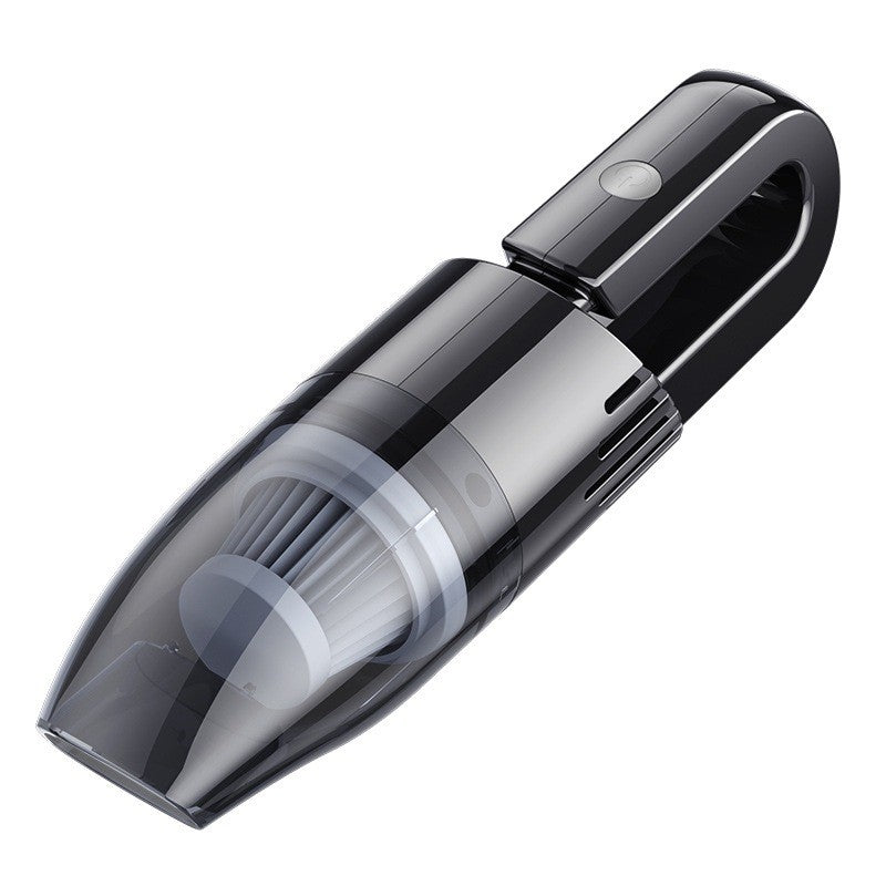 Aspirator Auto Portabil Fara Fir, Vacuum Dual pentru Masina si Casa, Putere 120W, Aspirare 6000Pa, Acumulator 2000mAh, Material ABS, 30 x 7.5 cm, Negru