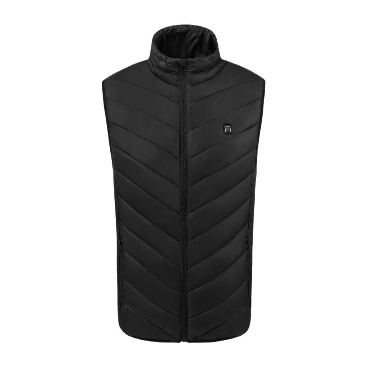 Vesta Incalzita Unisex cu 2 Zone de Incalzire, 3 Trepte de Temperatura si Conexiune USB, Poliester si Bumbac, Negru, Marime M, 45 - 50 kg