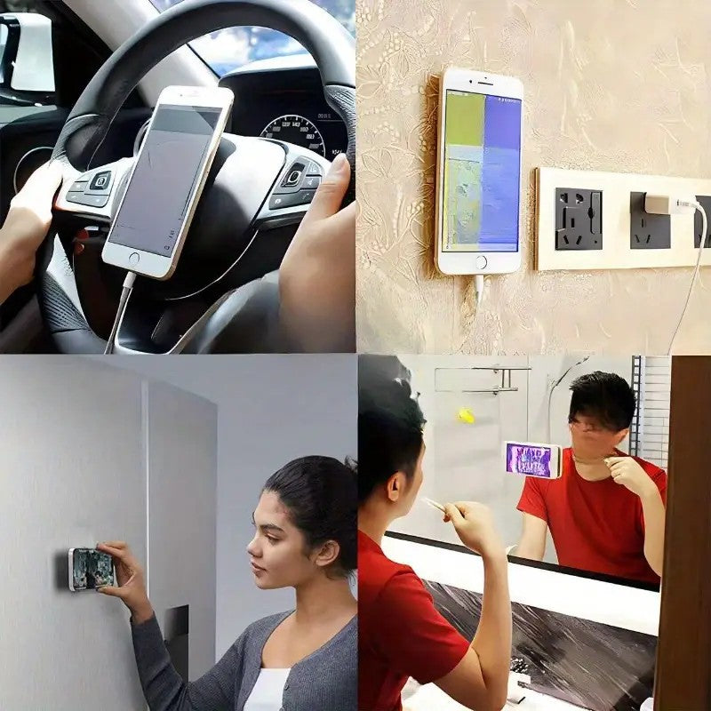 Suport Adeziv Universal pentru Telefon si Tableta, cu 24 Ventuze, pentru Selfie, Tik-Tok si Filmar, din Silicon Ecologic, 8 x 5.5 x 1 cm, Verde