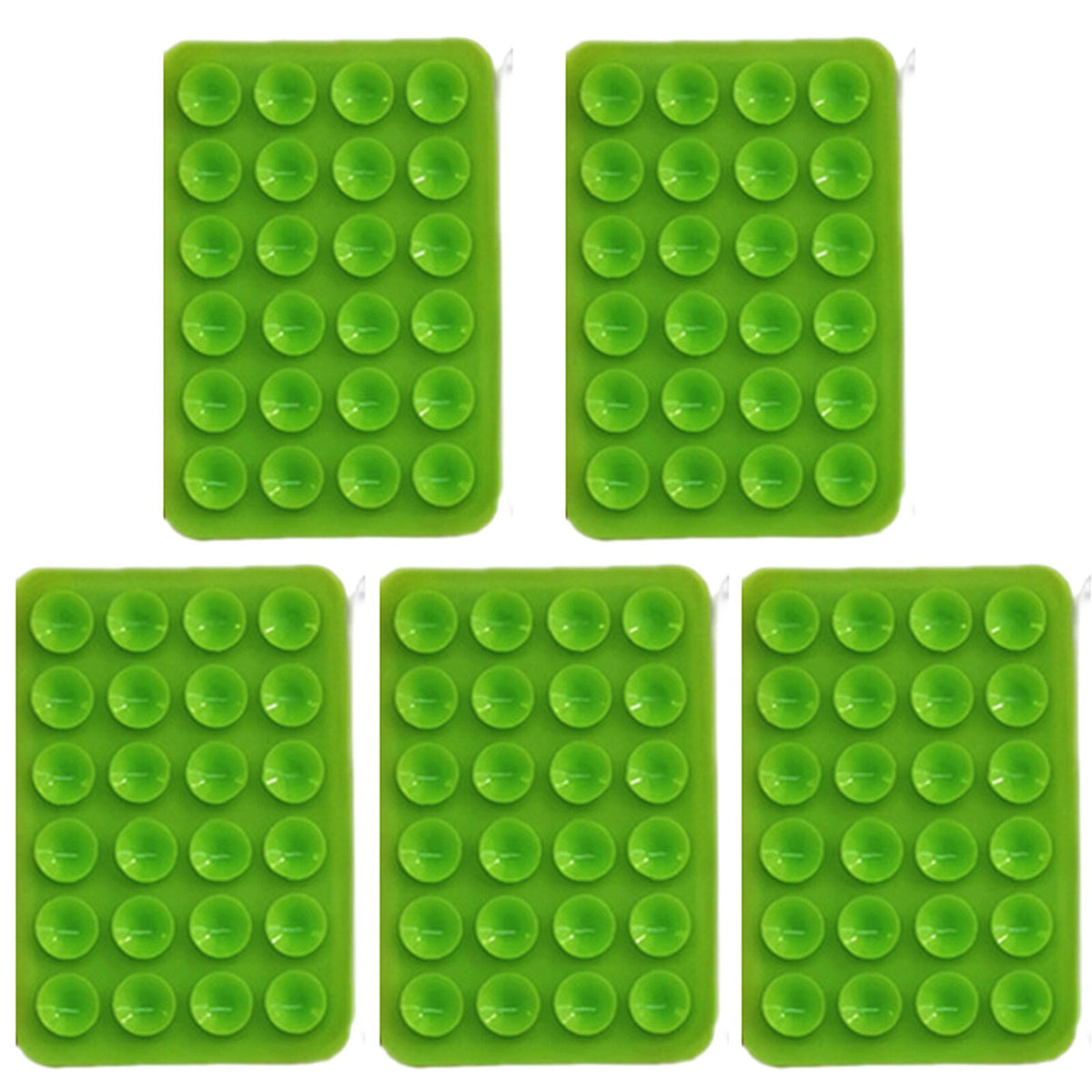 Suport Adeziv Universal pentru Telefon si Tableta, cu 24 Ventuze, pentru Selfie, Tik-Tok si Filmar, din Silicon Ecologic, 8 x 5.5 x 1 cm, Verde