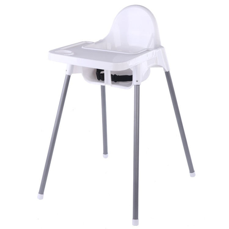 Scaun de Masa pentru Bebelusi si Copii, Tava Detasabila si Structura Anti-Rasturnare, Plastic si Metal, 6-36 Luni, 63 x 57 x 85 cm, Alb