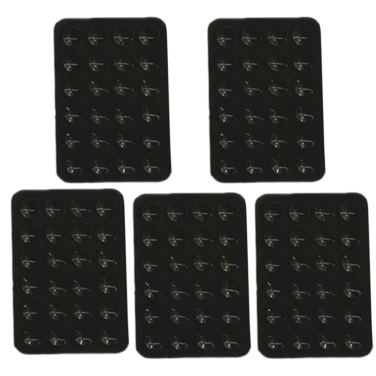Suport Adeziv Universal pentru Telefon si Tableta, cu 24 Ventuze pentru Selfie si TikTok, Silicon Ecologic, 8 x 5.5 x 1 cm, Negru