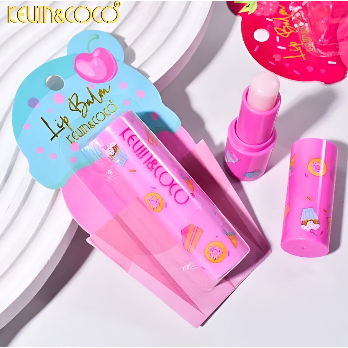 Kevin&Coco Balsam de Buze Hidratant Cookies, Textură Cremoasă și Catifelată, Formulă Cruelty-Free și Non-Toxică, 25.3 g, 13.5x7.5x2 cm, Albastru