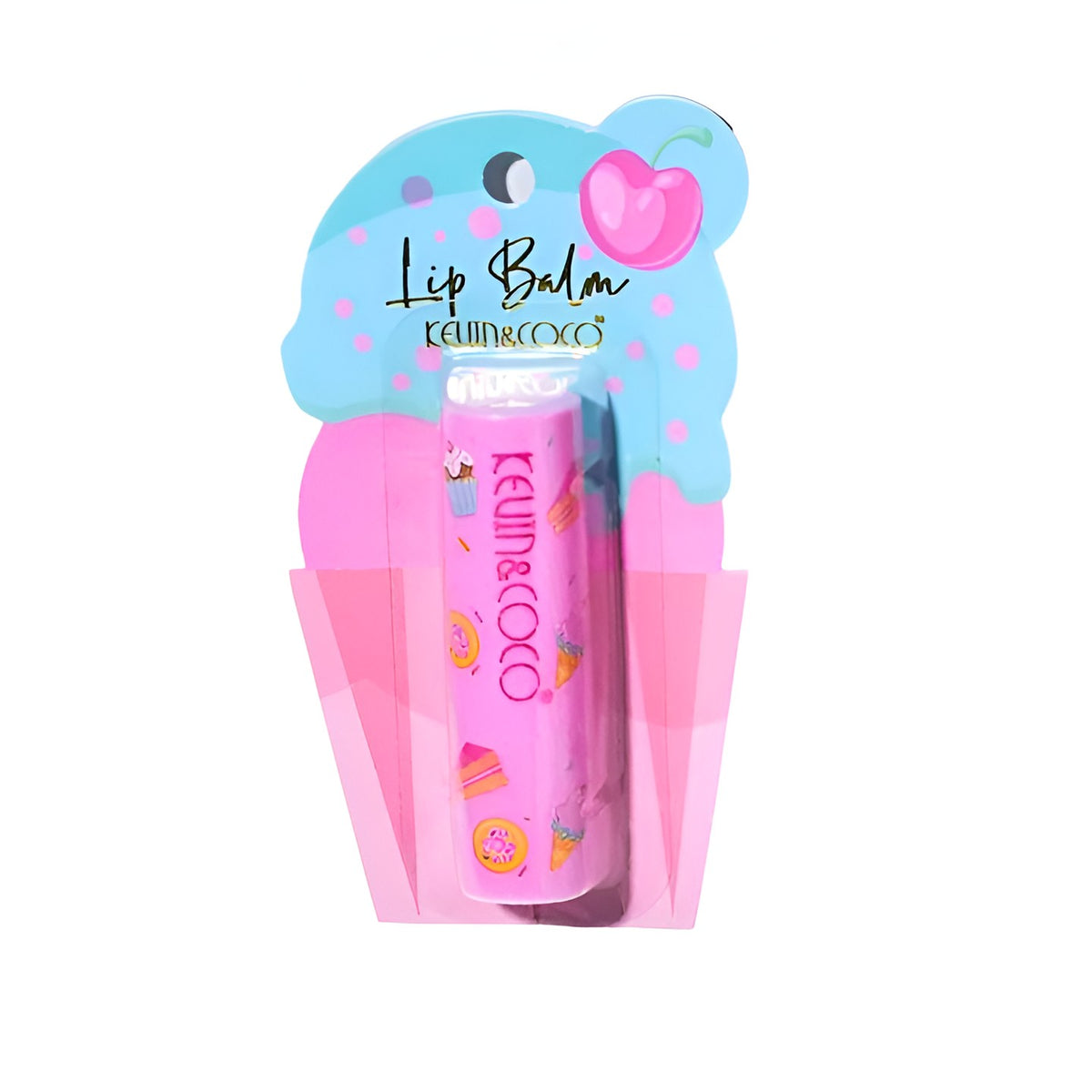 Kevin&Coco Balsam de Buze Hidratant Cookies, Textură Cremoasă și Catifelată, Formulă Cruelty-Free și Non-Toxică, 25.3 g, 13.5x7.5x2 cm, Albastru