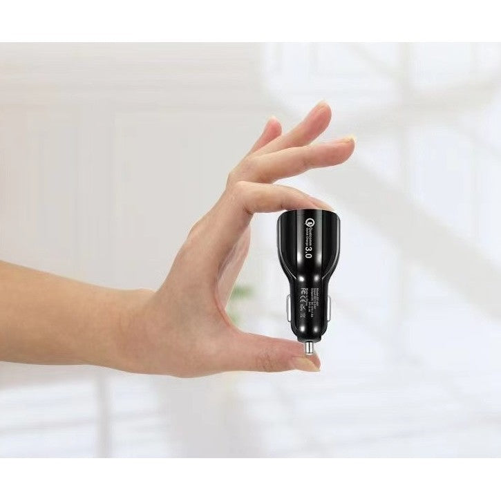 Încărcător Auto Universal, Încărcare Rapidă QC3.0, Interfață USB, 3100 mAh, Compatibil 12V-24V, ABS și PVC, Negru