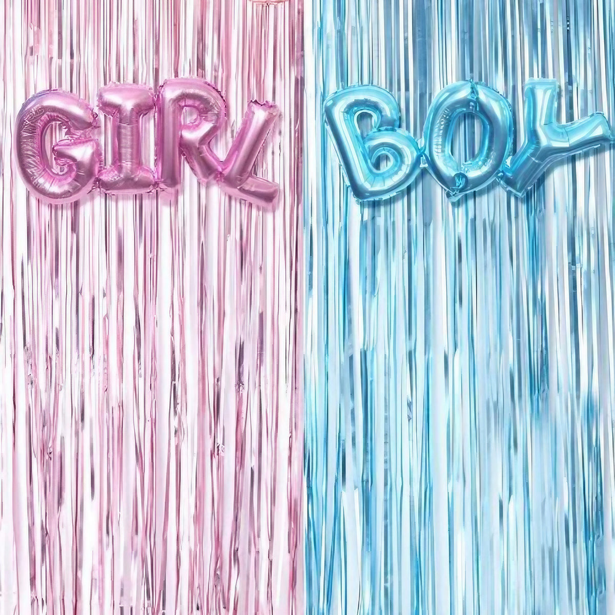 Set Baloane Party Text Girl, Balon din Folie Metalizată pentru Baby Shower și Botez, Umflare Aer sau Heliu, Include Pai, 43x106.5 cm, Roz